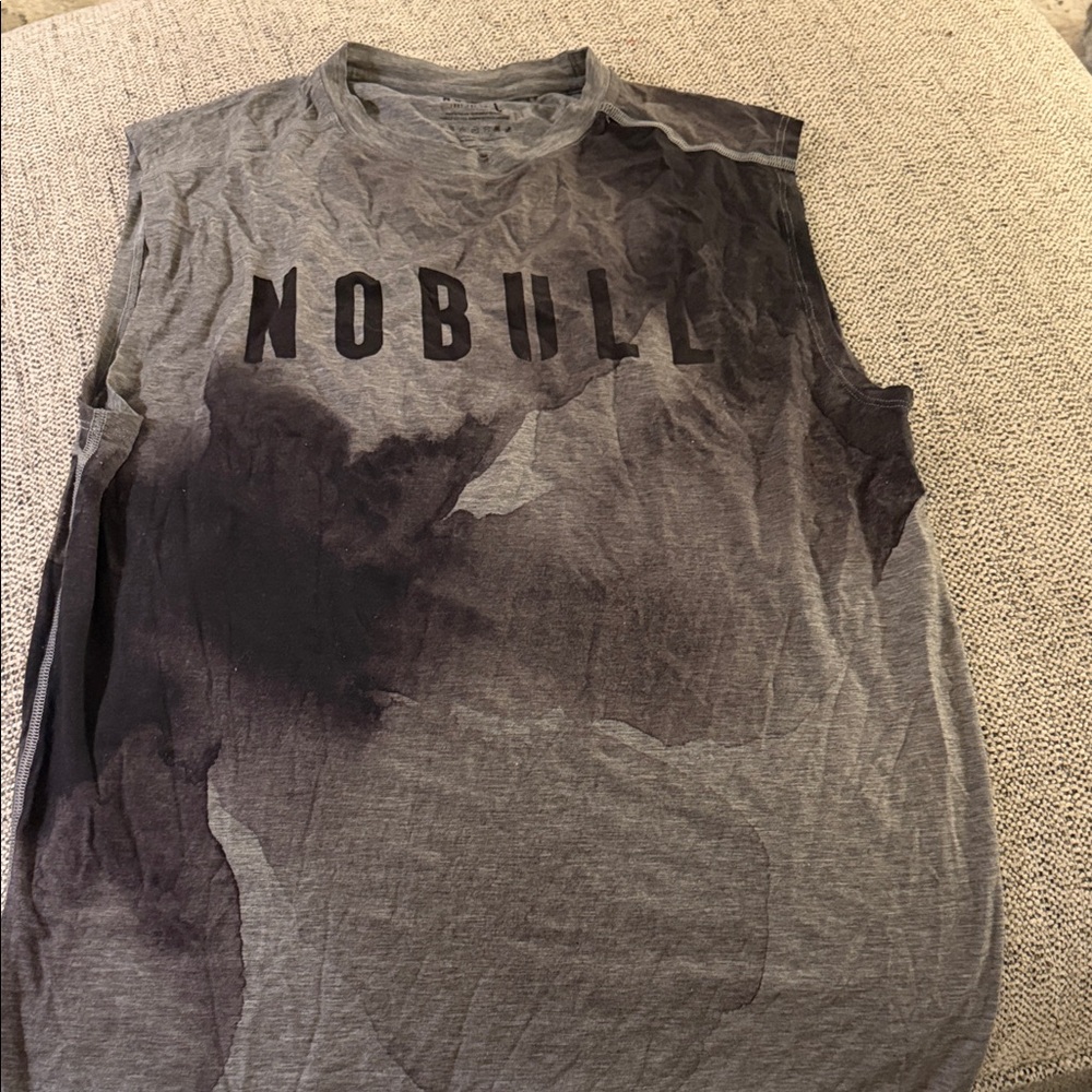 NOBULL Black and Gray Graphic Tank